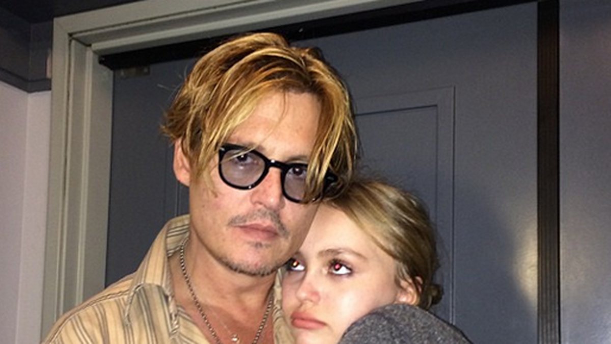Johnny Depp med sin dotter Lily-Rose.